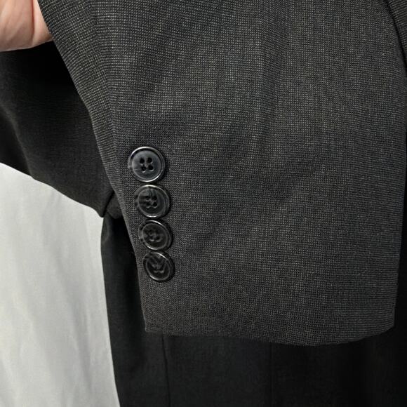 Loro Piana Joseph Abboud Blazer Mens 44R Wool Dark Gray Jacket - Picture 9 of 12